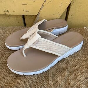 Zerogrand Sandals Cream White Women’s Size 9.5